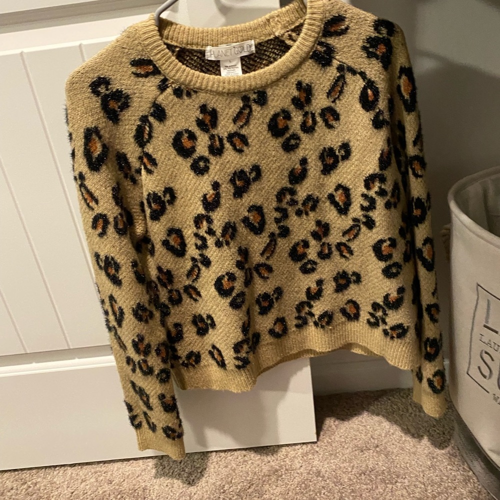 Slight sparkly leopard sweater.